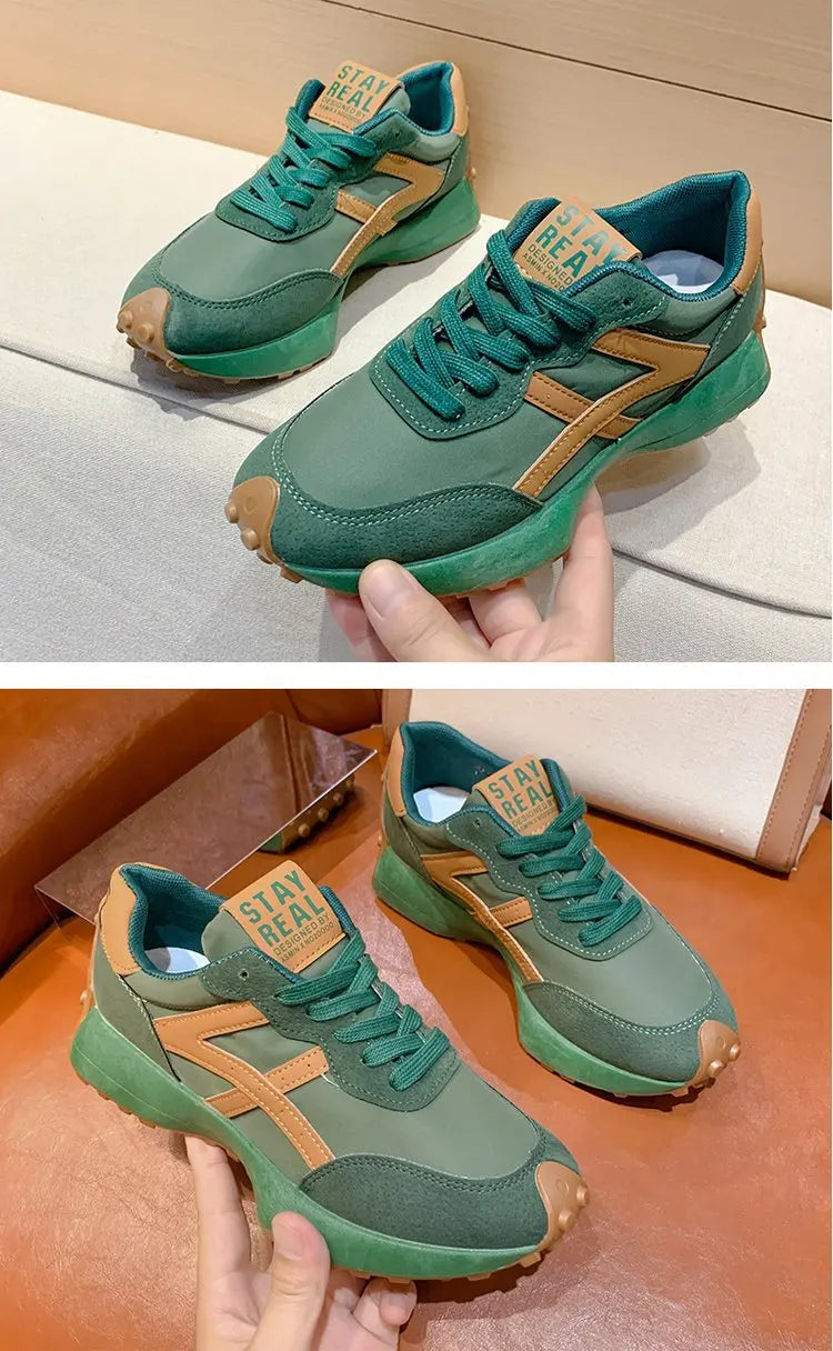 Comfort Women's Sneakers Fashion Womens Thick-soled Boots Breath Women Casual Shoes Wear-resistant Non-slip Womens Running Shoes