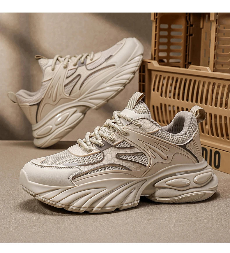 Men's light breathable casual sports shoes four seasons new soft sole anti-slip fashion outdoor running shoes students sneakers