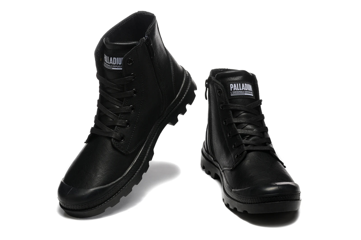 PALLADIUM Pampa 2025 Men Women Oil Wax Skin Lamb Wool Leather Ankle Boots Outdoor Dual Purpose Walking Shoes Desert Shoes