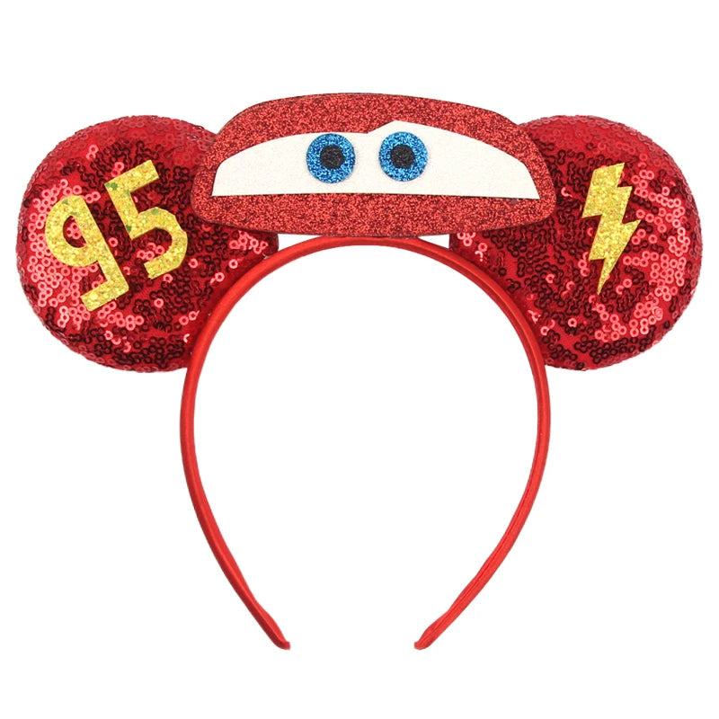 2025 New Halloween Mickey Mouse Ears Headbands Sequins Hair Bow Women Festival Party Cosplay Hairband Gift Kids Hair Accessories