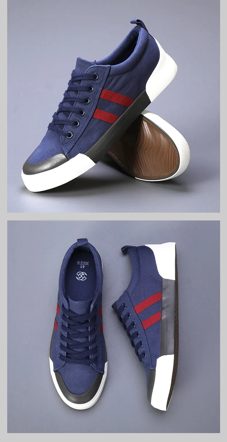 2025 Men's Shoes Breathable Men's Canvas Shoes Fashion Versatile Lace Up Skateboarding Shoe for Men Lightweight Casual Sneakers