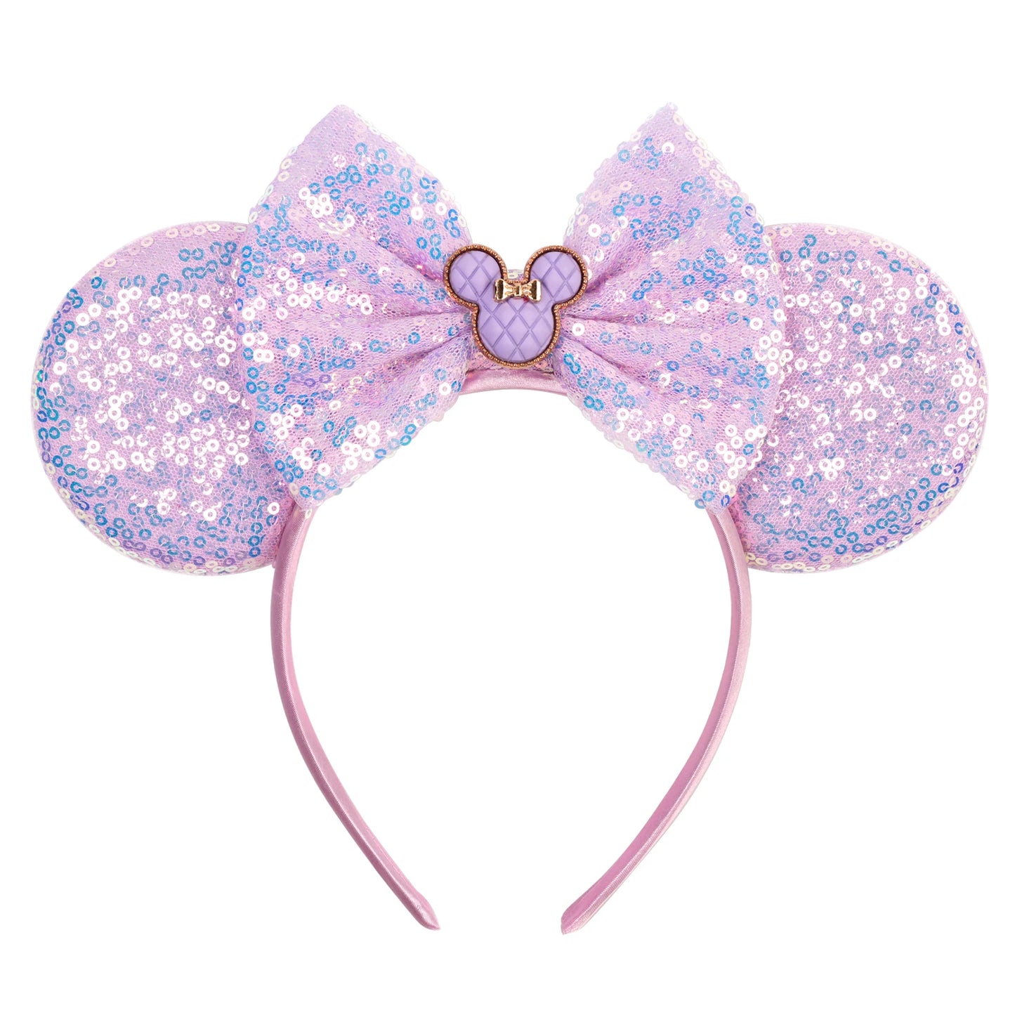2025 New Halloween Mickey Mouse Ears Headbands Sequins Hair Bow Women Festival Party Cosplay Hairband Gift Kids Hair Accessories