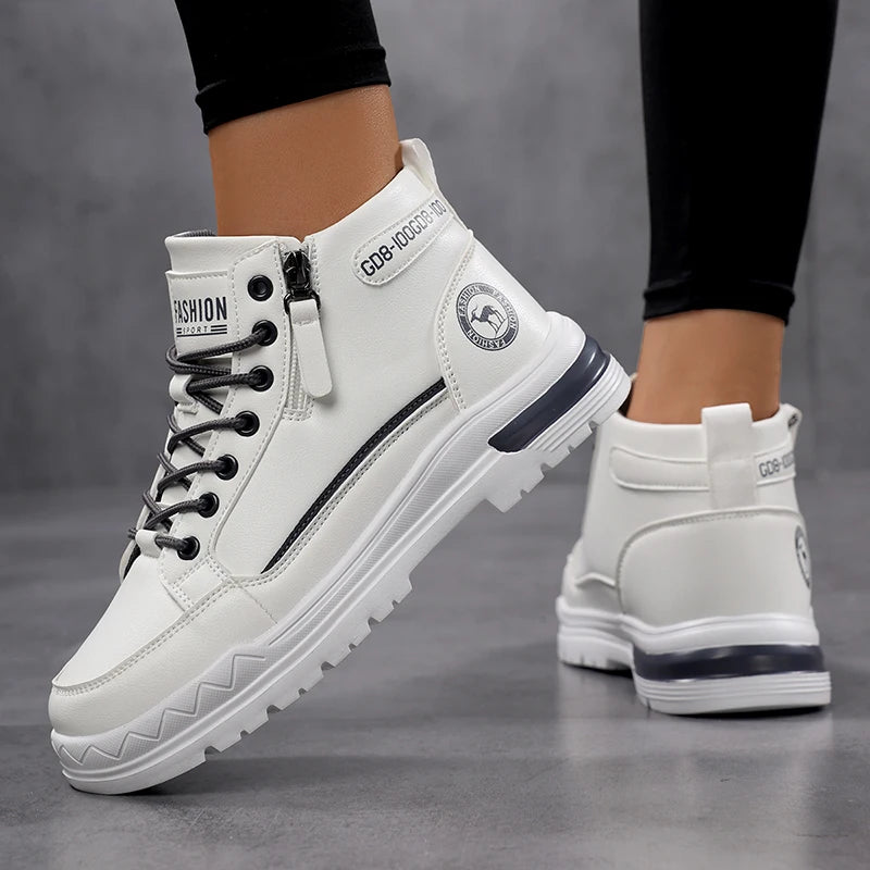 Moipheng Shoes Women Breathable Causal Platform Sneakers Ladies Letter Printed High Tops Walking Shoe Size 42 Zapatillas Mujer
