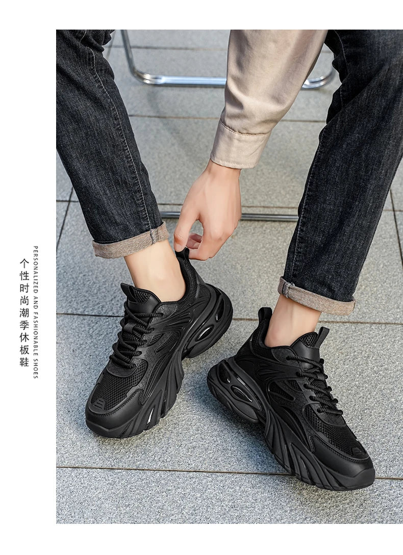 Men's light breathable casual sports shoes four seasons new soft sole anti-slip fashion outdoor running shoes students sneakers