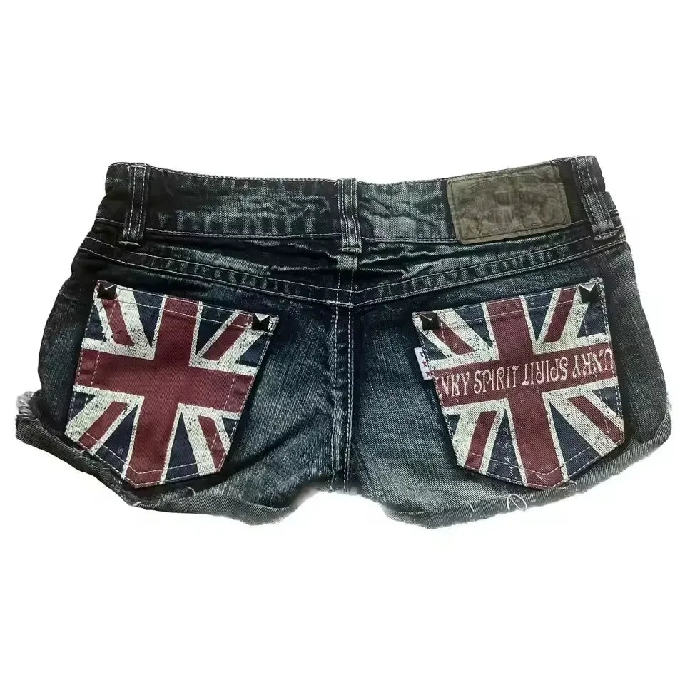 Light Colour Star Fresh Pattern Hip Hop Mini Denim Shorts Korean Style Street Sweet Girls Versatile Basics Shorts Summer Pants