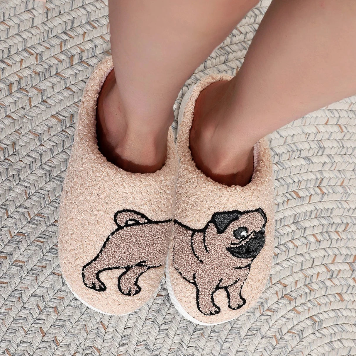 Halloween Pumpkin Pattern Embroidery stuffed Home Thick Sole plaid Wool Cotton Slippers Cute Warm Non-slip Indoor Slippers Festival Gift Men Women Can Wear
