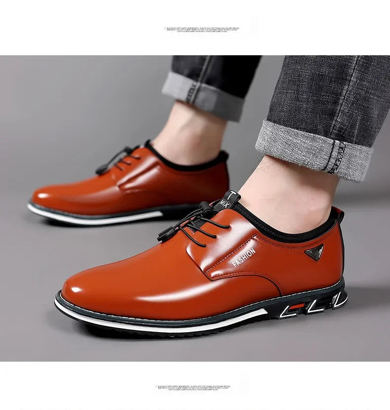 Shoes Men Dress Slip on Mens Casual Oxford Shoe Moccasin Male Footwear Pointed Toe Shoes for Men Flat Zapatillas Hombre 2025