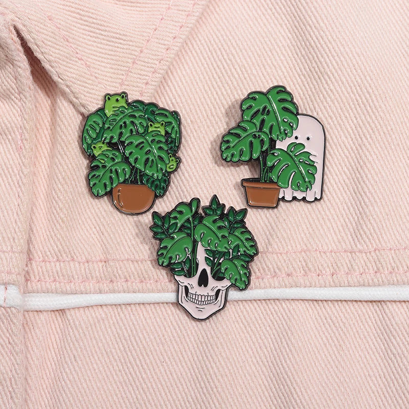 3pcs/sets Hard Enamel Pins Funny Creative Metal Brooches Jewelry Halloween Punk Cartoon Lapel Badge Accessories Gift for Friends