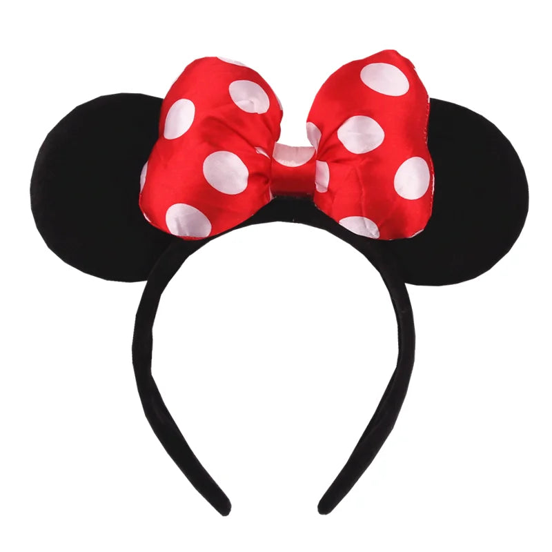 2025 New Halloween Mickey Mouse Ears Headbands Sequins Hair Bow Women Festival Party Cosplay Hairband Gift Kids Hair Accessories
