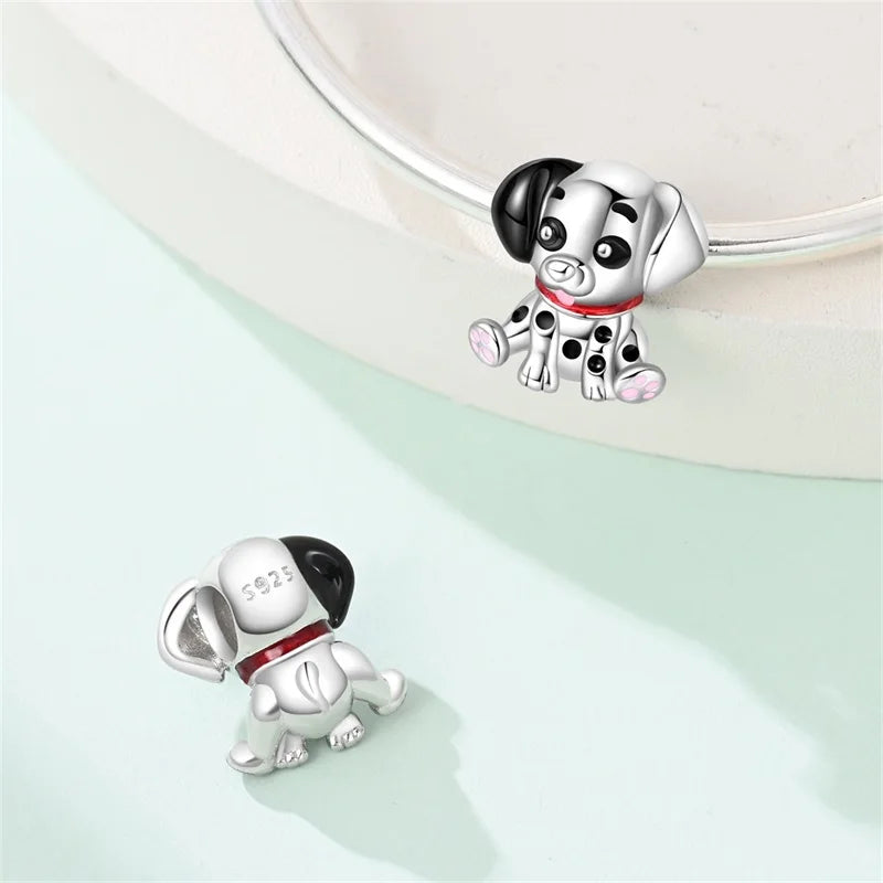 Original 925 Sterling Silver Charms Beads Cute Cat Dog Tiger Koala Animal Charm Pendant For Women Fine DIY Birthday Jewelry Gift