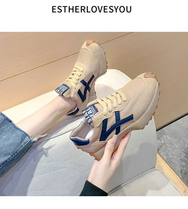 Comfort Women's Sneakers Fashion Womens Thick-soled Boots Breath Women Casual Shoes Wear-resistant Non-slip Womens Running Shoes