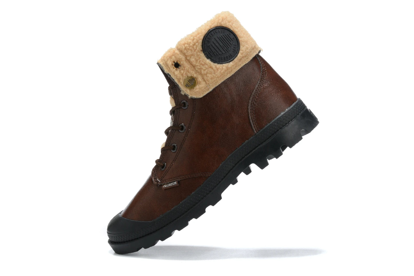 PALLADIUM Pampa 2025 Men Women Oil Wax Skin Lamb Wool Leather Ankle Boots Outdoor Dual Purpose Walking Shoes Desert Shoes