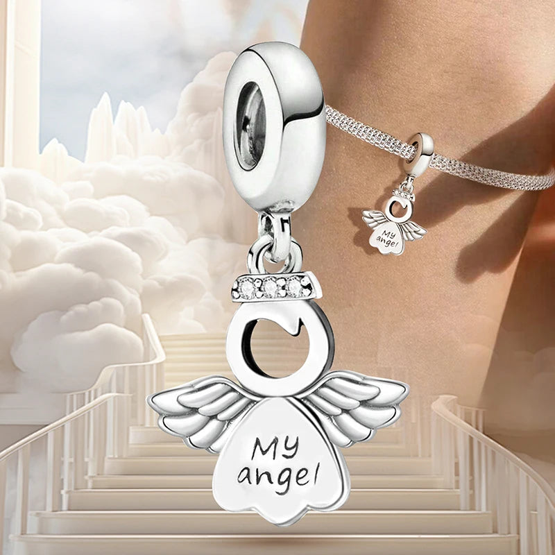 Fit Pan 925 Original Bracelets Love Heart Flower Four Leaf Clover Turtle 925 Silver Charms Beads DIY Birthday Jewelry Gift