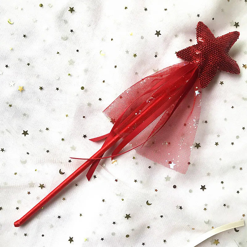 Fashion Baby Girl Princess Dreamlike Sequins Star Stick Fairy Wand Birthday Gift Party Christmas Halloween Accessary