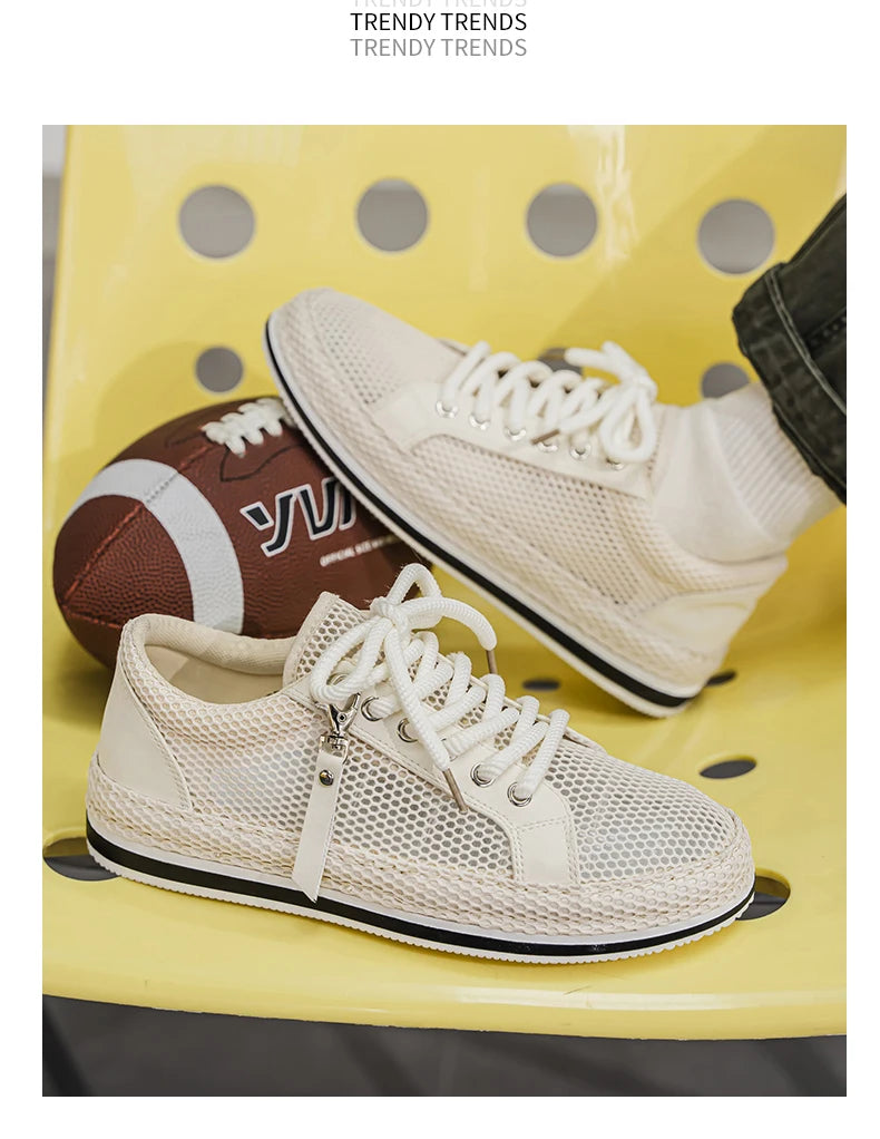 CYYTL Summer Shoes For Men Mesh Sneakers Casual Breathable Outdoor Running Tennis Sports Hiking Luxury Platform Designer Loafers