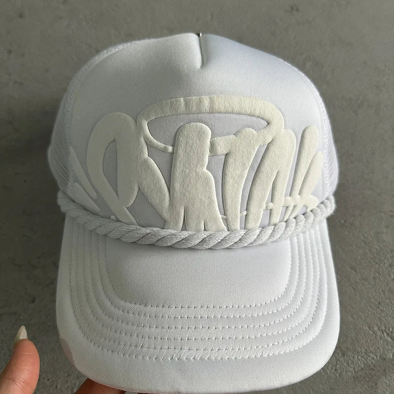 Unisex Sy Letter Printed Baseball Net Caps Spring and Summer Outdoor Adjustable Casual Hats Sunscreen Hat