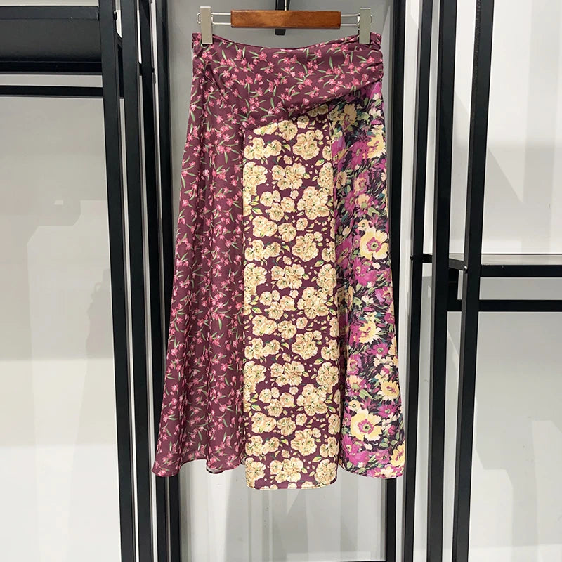 Waist Hollow out Women's Long Dress Deep V Short Sleeve 2025 Summer Lady Floral Printed Robe