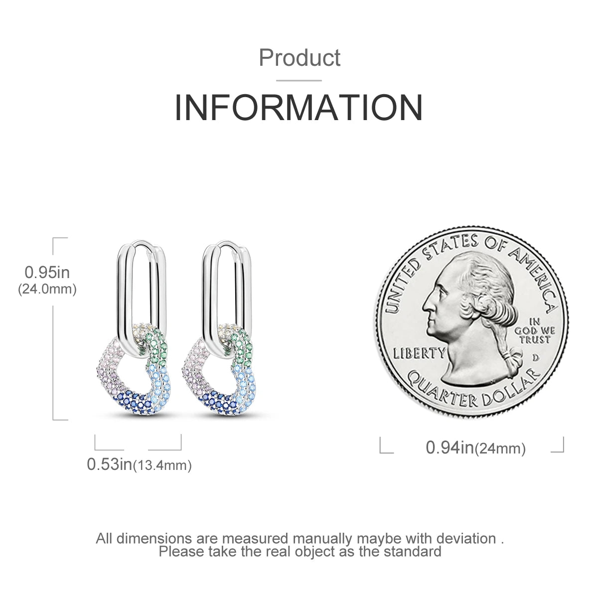 925 Silver Hoop Earrings For Woman Pendientes Zircon Heart Shape Star Eardrop Original Earring Fashion Jewelry