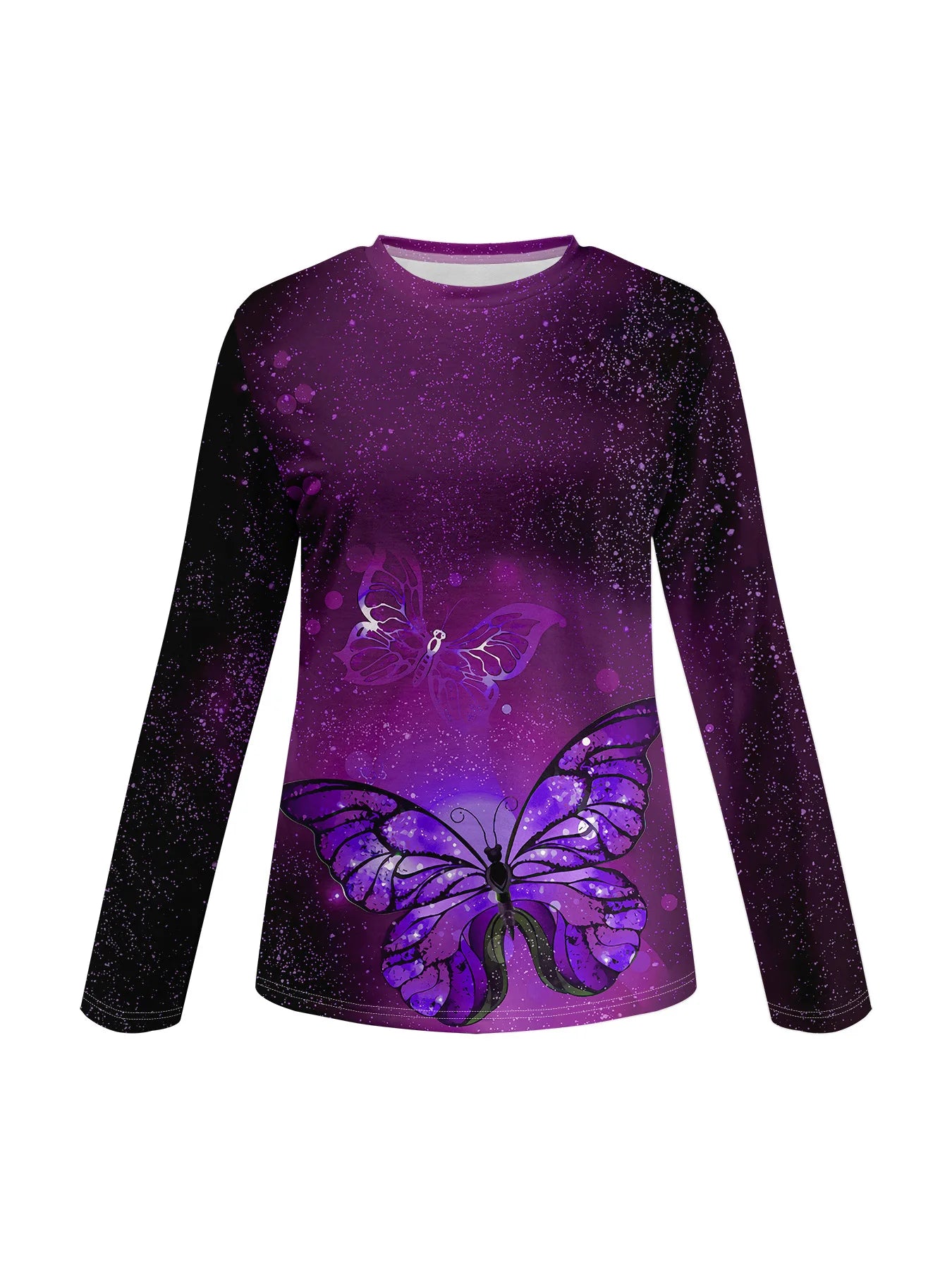 2025 Autumn and winter new fashion round neck long sleeve printed elegant casual loose hoodie