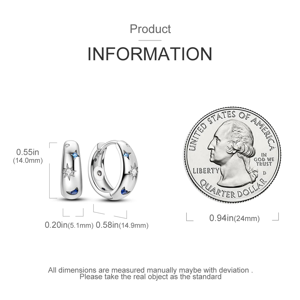 925 Silver Hoop Earrings For Woman Pendientes Zircon Heart Shape Star Eardrop Original Earring Fashion Jewelry