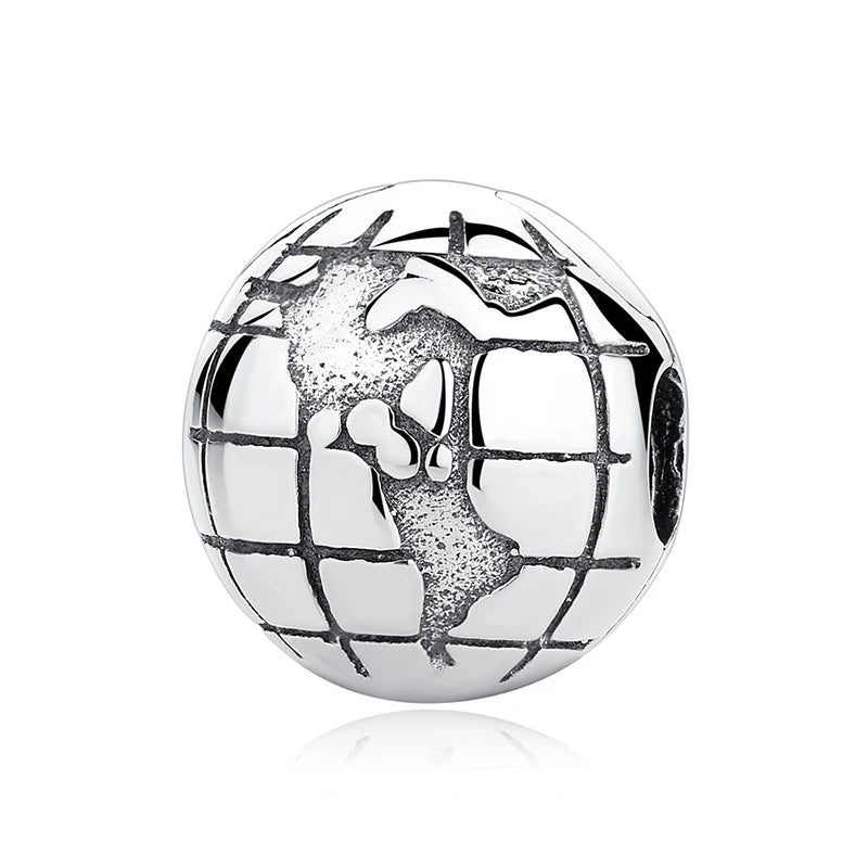 Original 925 Sterling Silver Charms Camera Suitcase London Bus Love Heart Beads Fit Bracelets Necklaces DIY Jewelry Women