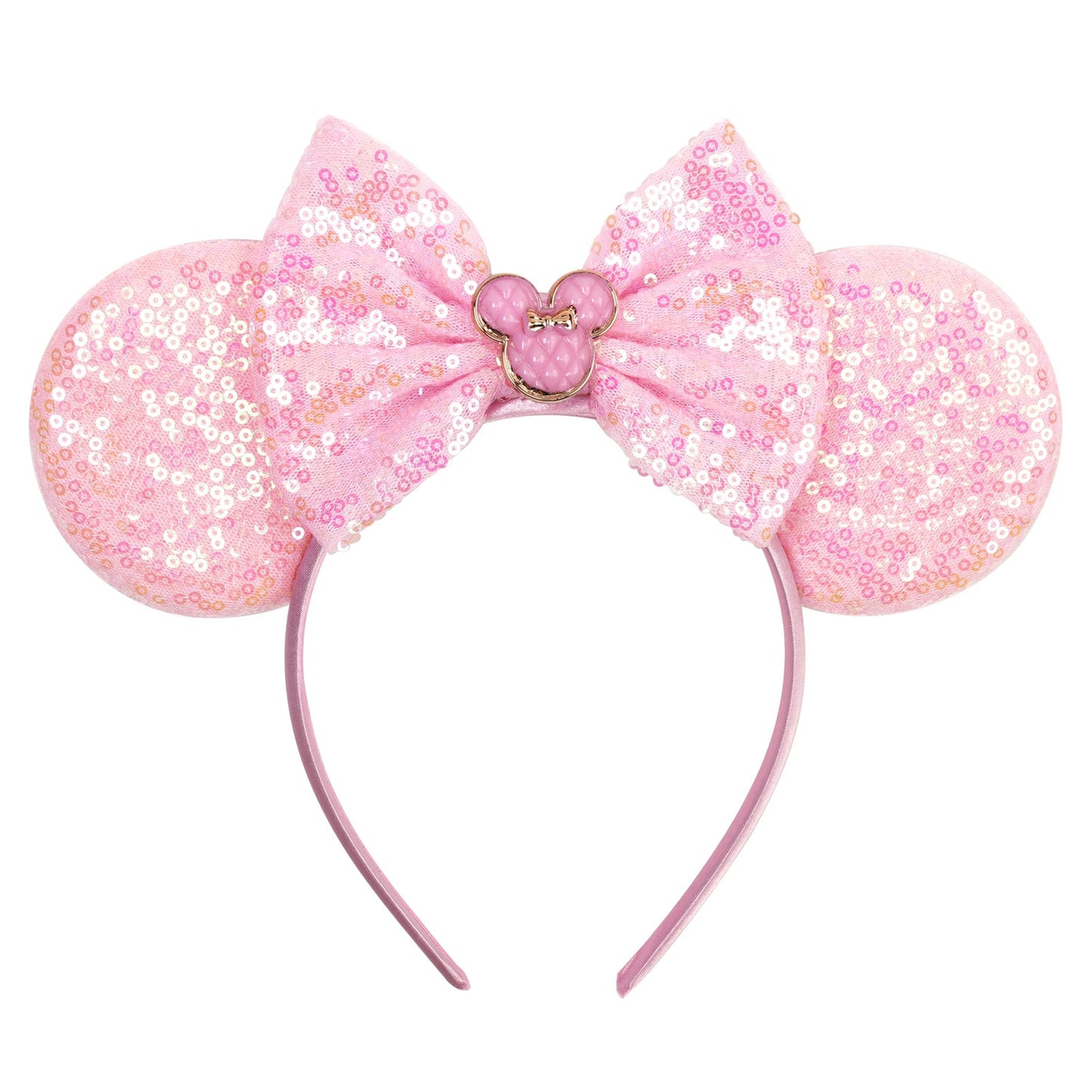 2025 New Halloween Mickey Mouse Ears Headbands Sequins Hair Bow Women Festival Party Cosplay Hairband Gift Kids Hair Accessories