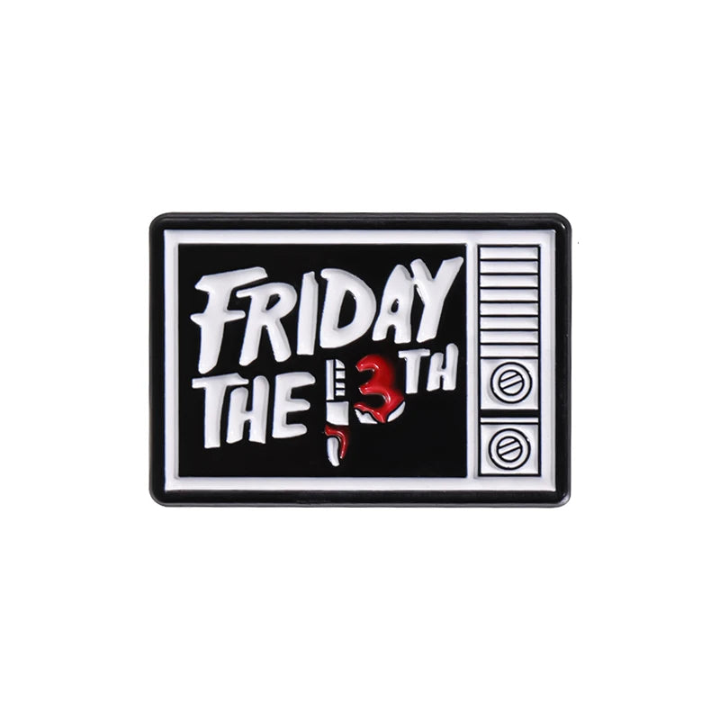 Halloween Horror Brooch Enamel Pins Custom Masked killer Brooches Lapel Badges Funny Jewelry Gift for Friends