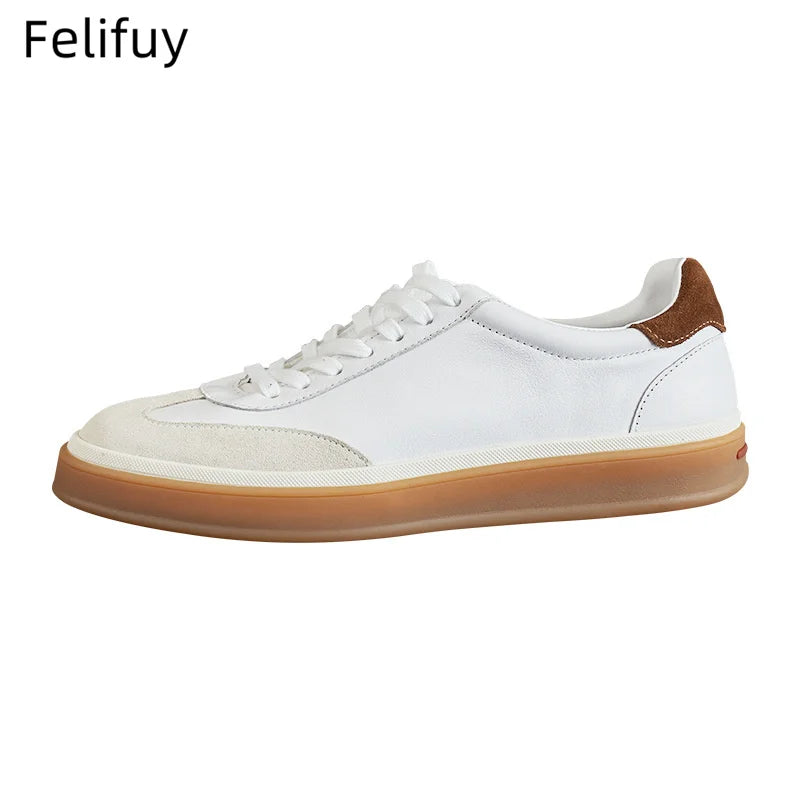 Men's Tenis Masculino Shoes Men's Leather Skate Shoes Men Fashion Casual Walking Shoes Classic Flats Men Lace-Up Mens Sneakers