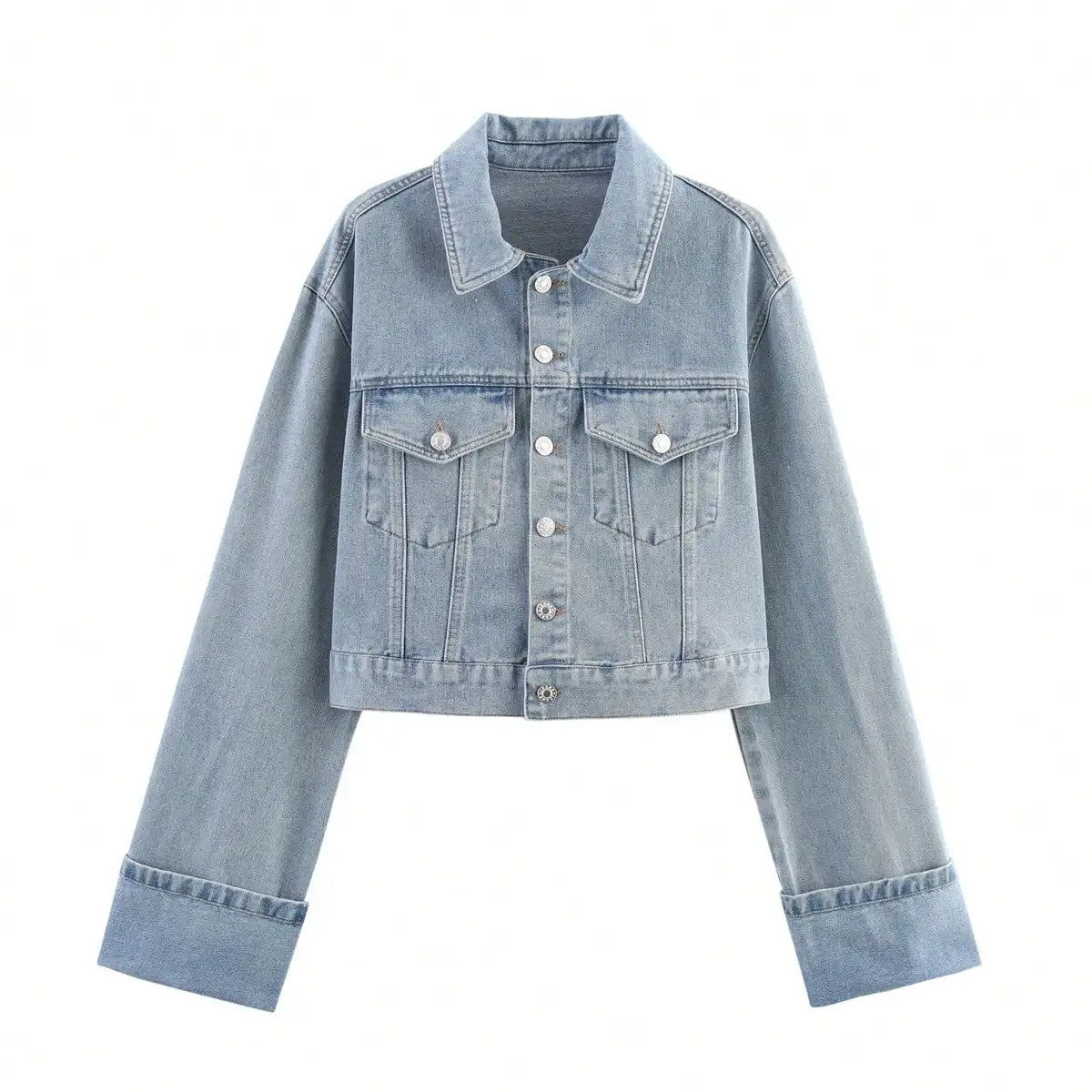 HH Women Vintage Denim Jacket Pant Sets Single Breasted Lapel Long Sleeve Coat Wide Leg Trousers Jeans High Street Outfits