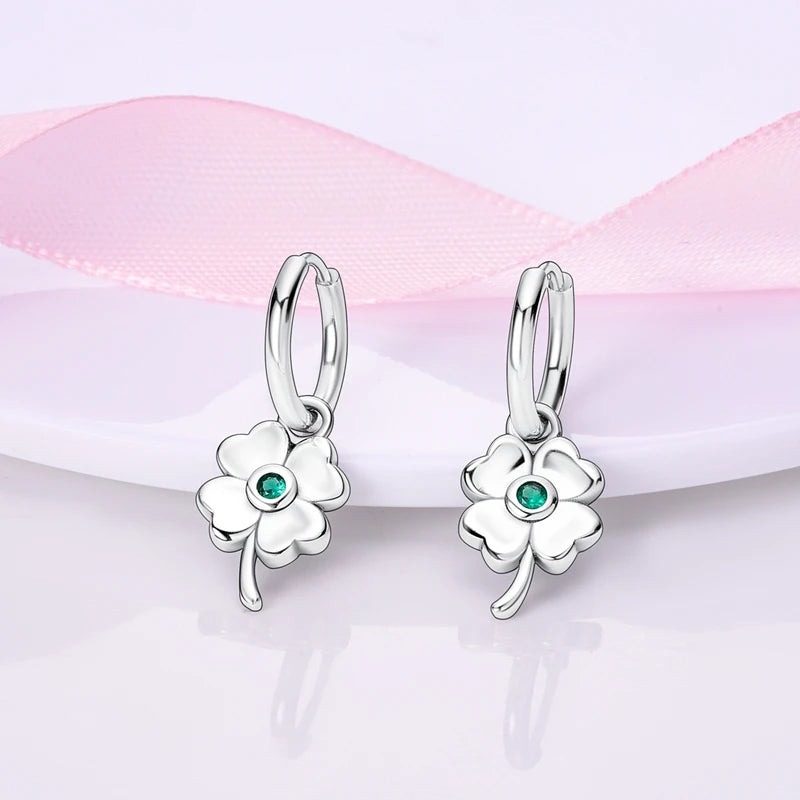 925 Sterling Silver Colored Zirconium Stars Hoop Earrings For Women Jewelry Anniversary WeddingMaking Jewelry Gift