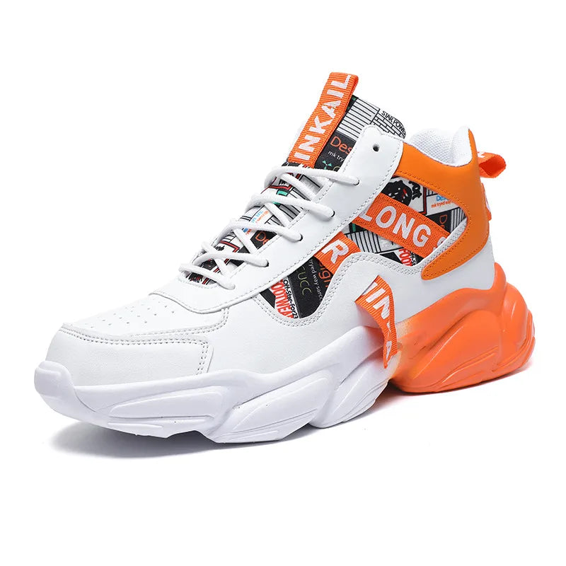 Autumn Winter Fashion Pink High Sneakers for Men Women Breathable Platform Shoes Man Trainers Outdoor Casual Sneakers Men 2025