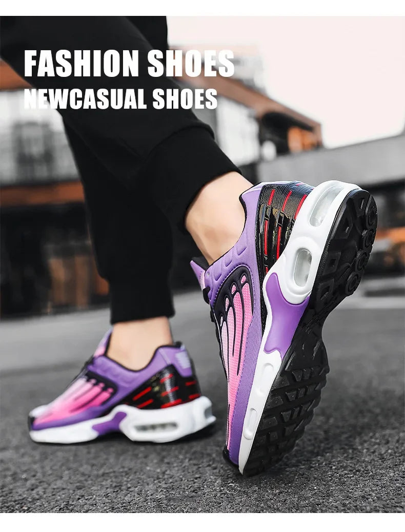2024 New Spring Large Size Couple Air Cushion Sports Shoes Student Running Shoes Men Casual Trendy Sport Shoes Breathable