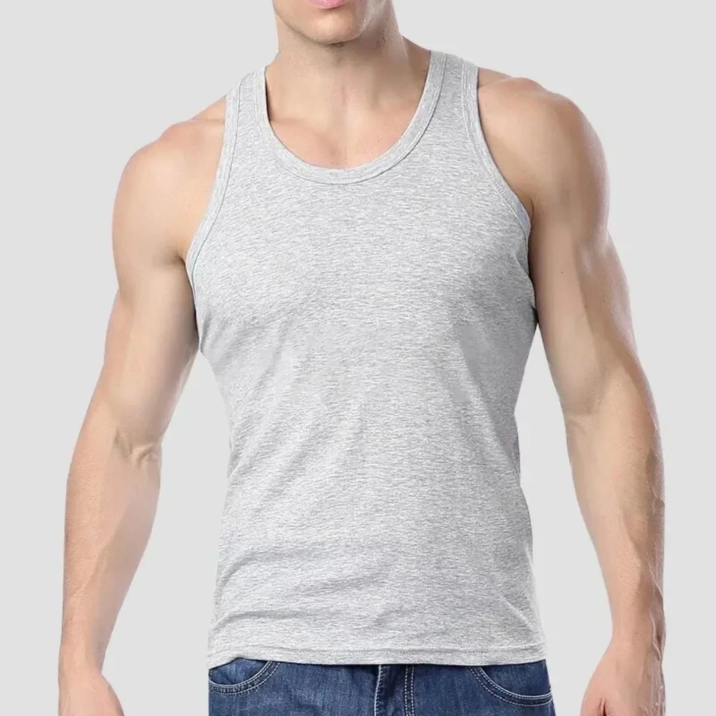 2025 New Men's Summer Lightweight Cotton Tight Vest Sports Casual Family Pajamas Outdoor Tight Top Breathable Quick Drying Vest