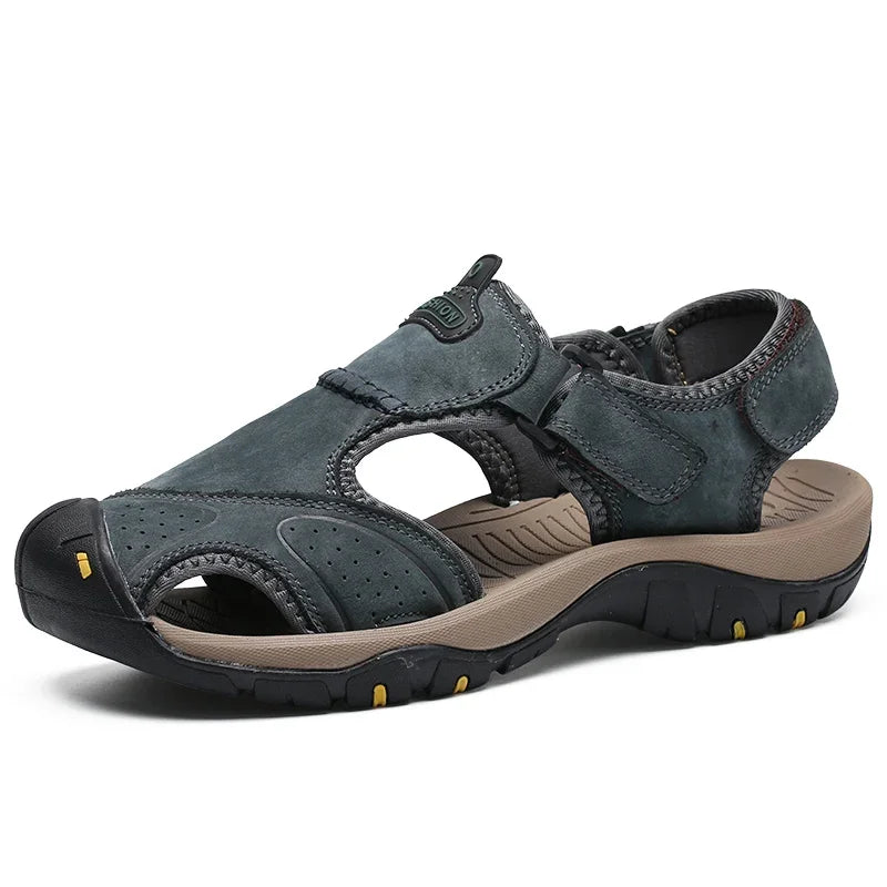 2024 New Man's shoes Genuine Leather Men Sandals Summer Men's Shoes Outdoor Water Shoes Leather Sandals For Men