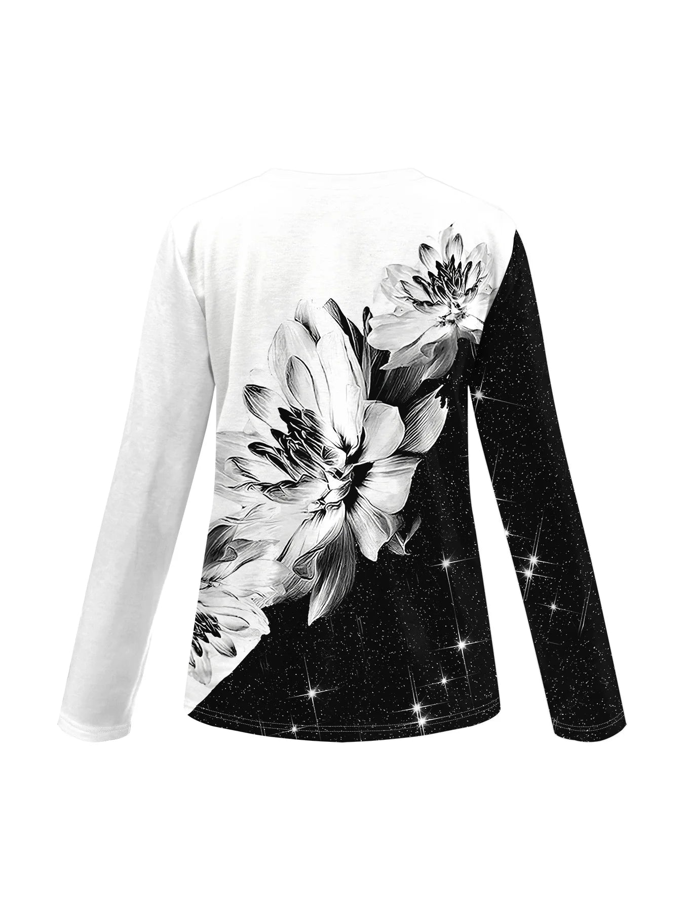2025 Autumn and winter new fashion round neck long sleeve printed elegant casual loose hoodie