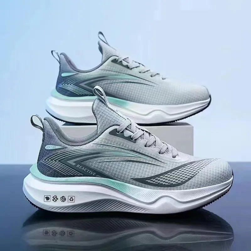 Summer Cross-border Hot Sale Men's Women Sneakers High Quality Breathable Damping Air-cushion Running Shoes Zapatillas Plus 46
