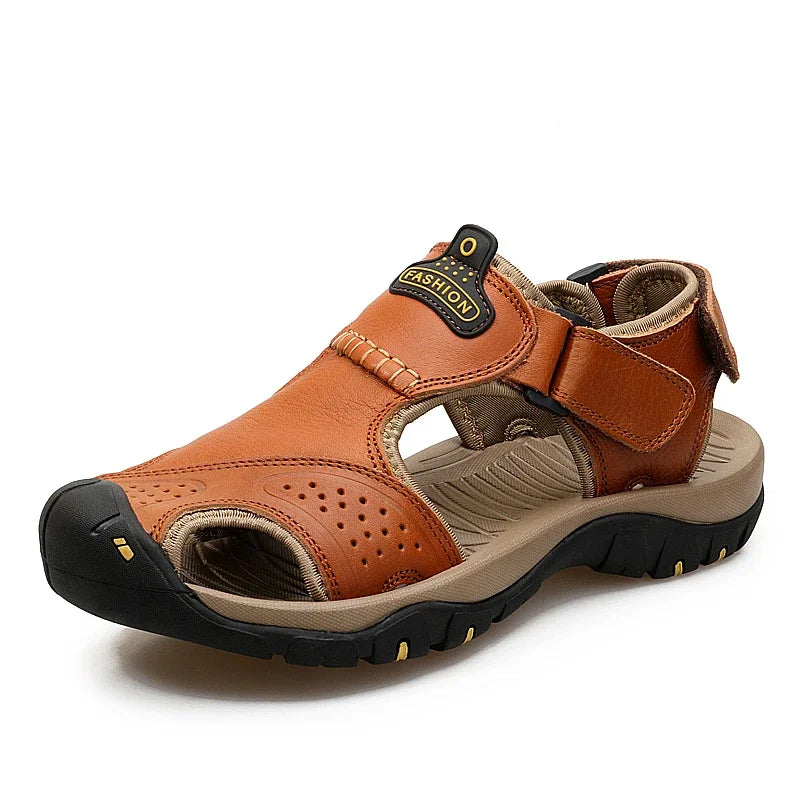 2024 New Man's shoes Genuine Leather Men Sandals Summer Men's Shoes Outdoor Water Shoes Leather Sandals For Men