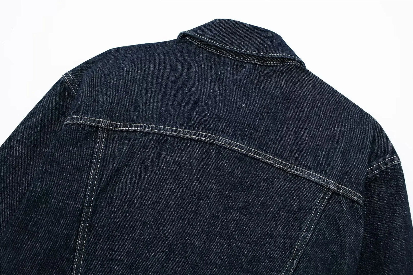 HH Women Vintage Denim Jacket Pant Sets Single Breasted Lapel Long Sleeve Coat Wide Leg Trousers Jeans High Street Outfits