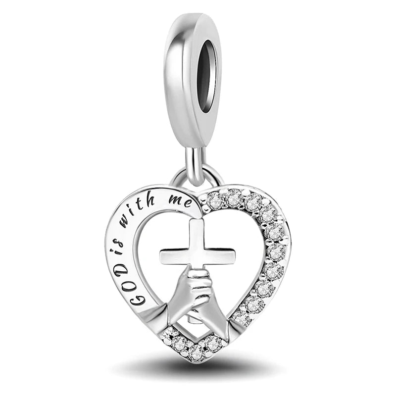 Fit Pan 925 Original Bracelets Love Heart Flower Four Leaf Clover Turtle 925 Silver Charms Beads DIY Birthday Jewelry Gift