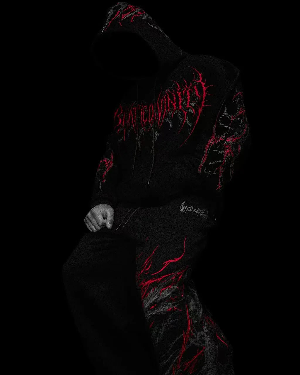 Streetwear Goth Harajuku dark skull men hoodie American top brand personality large pattern clothing fashion loose sweatshirt