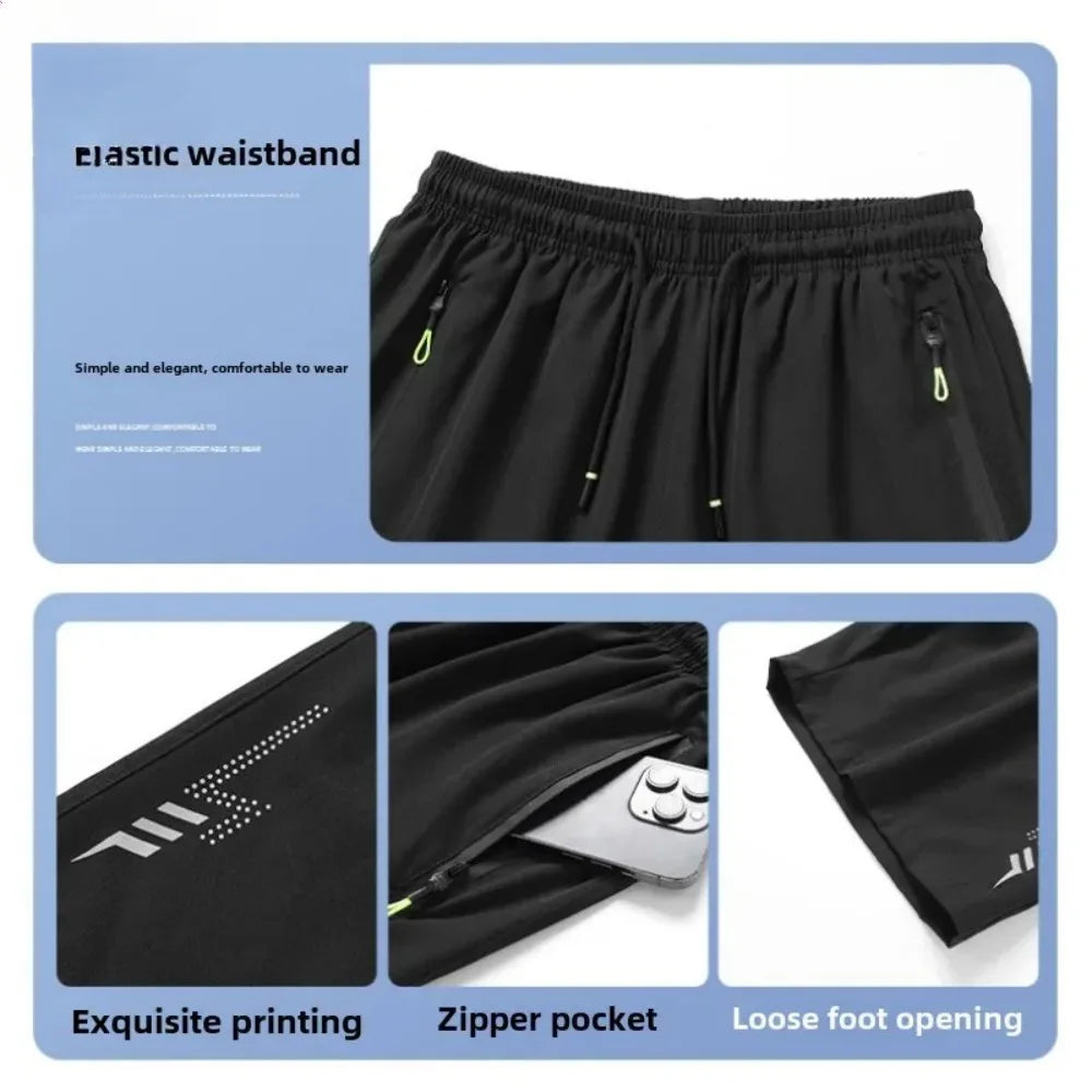 Summer Men's Sport Shorts Cool Sportswear Running Shorts Casual Bottoms Gym Fitness Training Jogging Short Pants Men Black Gray