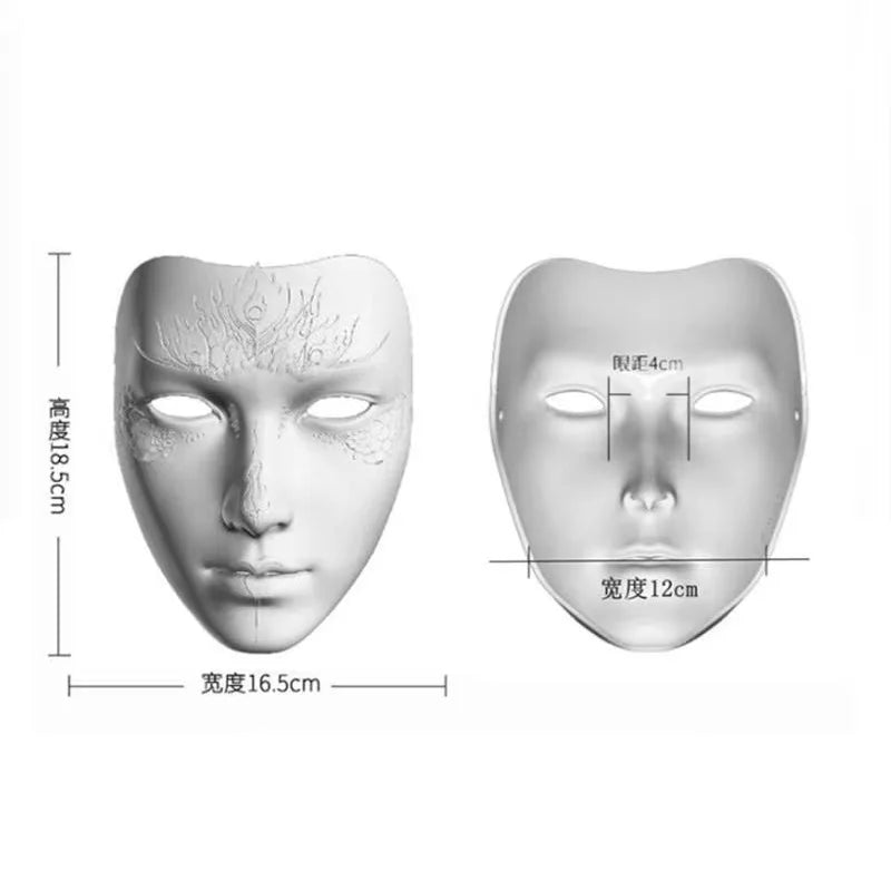 Halloween: New Ancient Women's Mask, Men's Mask, Han Costume Party Dressing National Style Full Face Ancient Dance Art