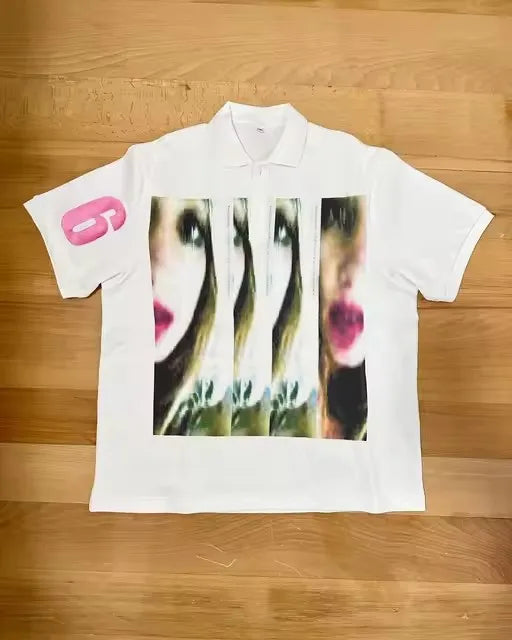 Aesthetic Fashion Classic Summer Dressing Up Basics Polo Shirt Short-sleeves V-Neck Casual Color Block Daily T-shirts Y2k Top