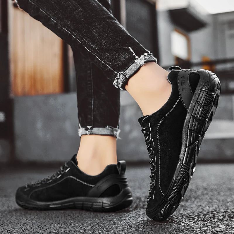 Khaki New Outdoor Walking Hiking Shoes High-quality Outdoor Casual Sports Shoes Climbing Large Size 47 Lightweight Rubber Man