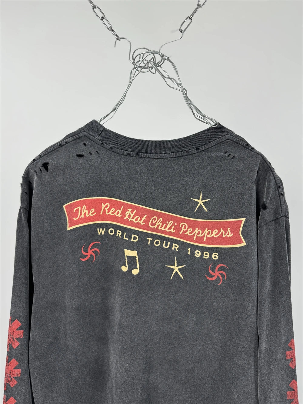 Vintage Rock Band SAINT L/S 25AW Long Sleeves Washed T Shirt Men Women Tee Tops T-Shirts
