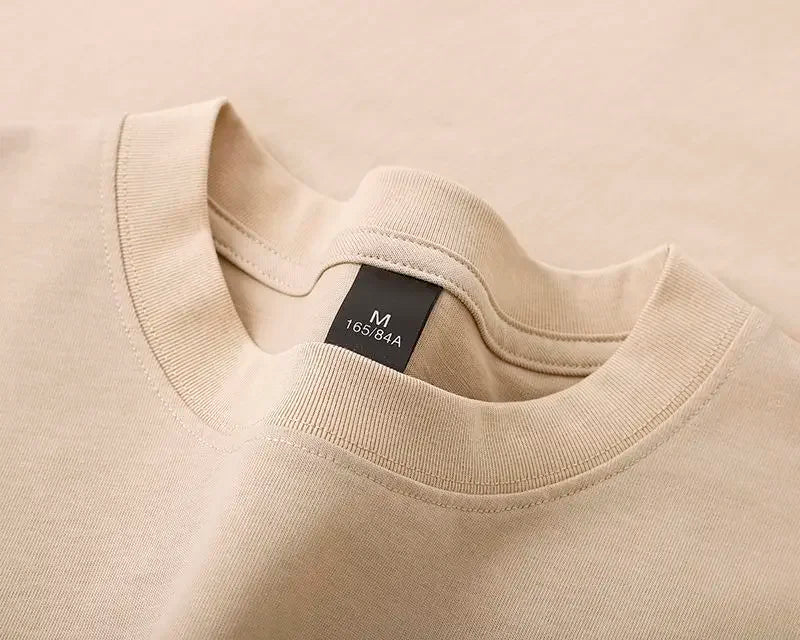 600grams 100% Cotton Men Oversized Heavyweight T Shirt Summer Women Short Sleeve Top Casual Men's Tees
