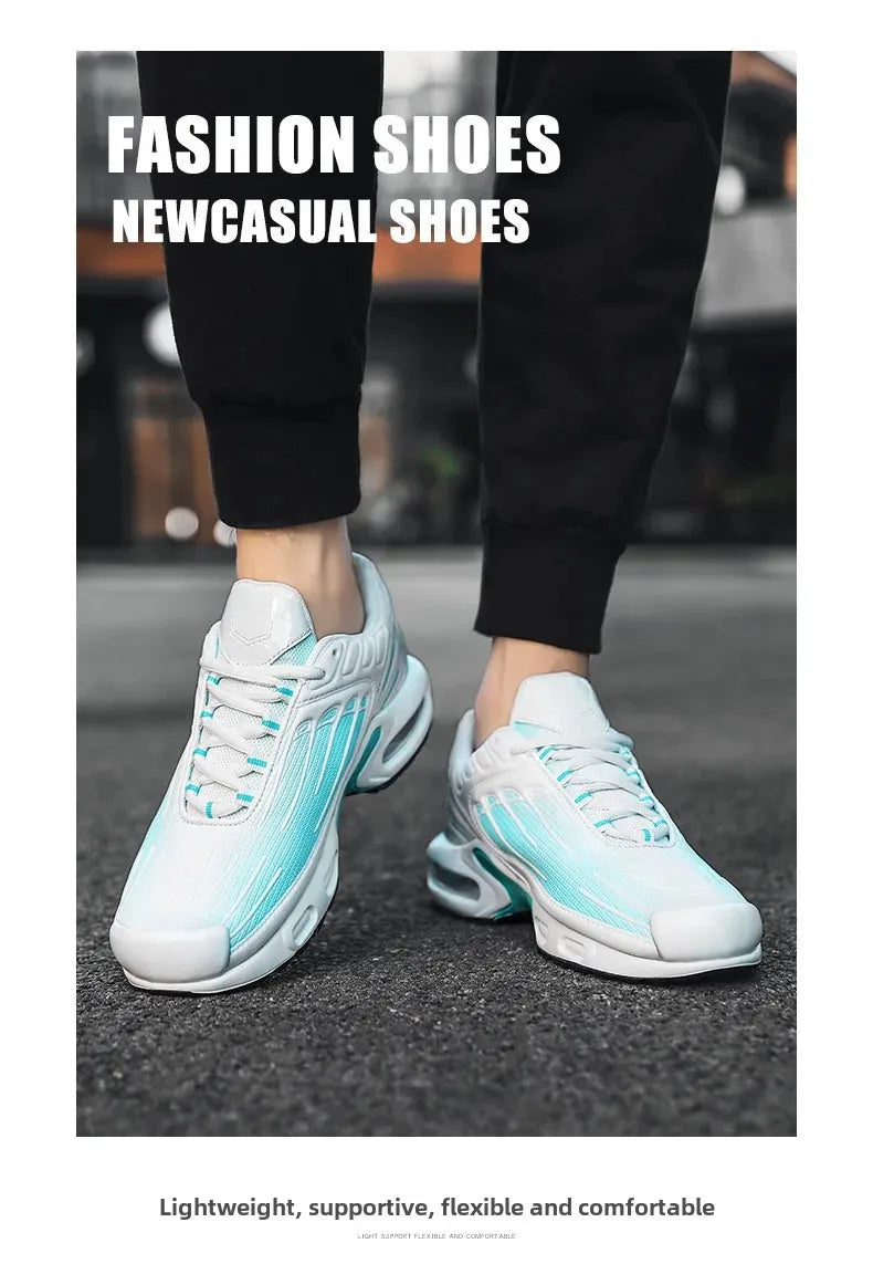 2024 New Spring Large Size Couple Air Cushion Sports Shoes Student Running Shoes Men Casual Trendy Sport Shoes Breathable