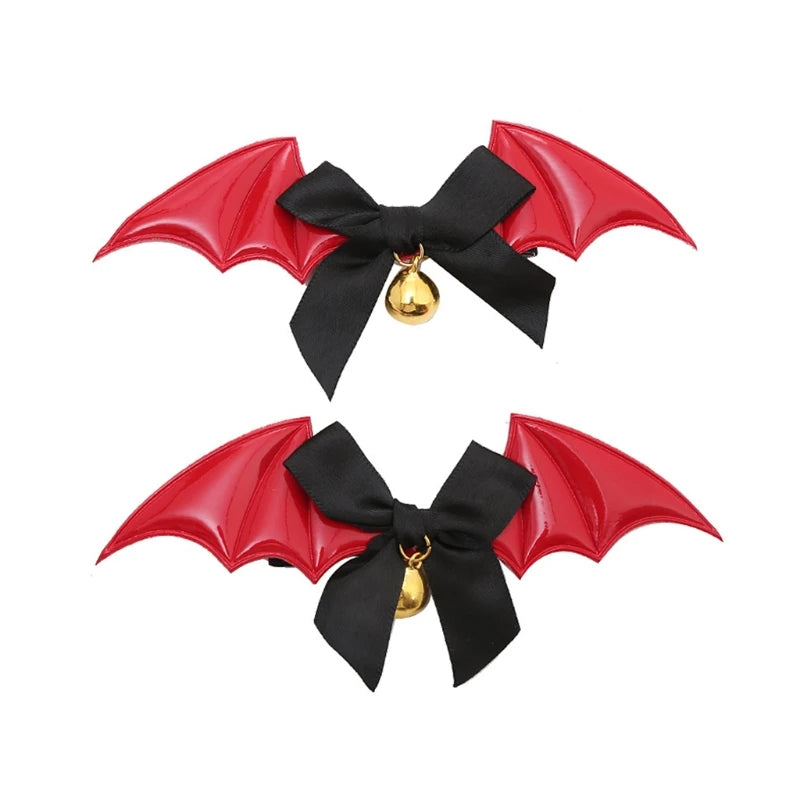 Devil Hair Clip Bat Wing Barrette for Halloween Party Wear Hairpin Cosplay Props Theme Creative Photo Prop Costume