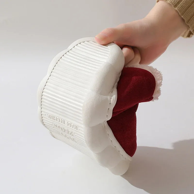 Winter Women Shoes Casual House Shoes For Men 2025 Outdoor Warm Cotton Shoes For Women Indoor Plush Padded Slippers Female