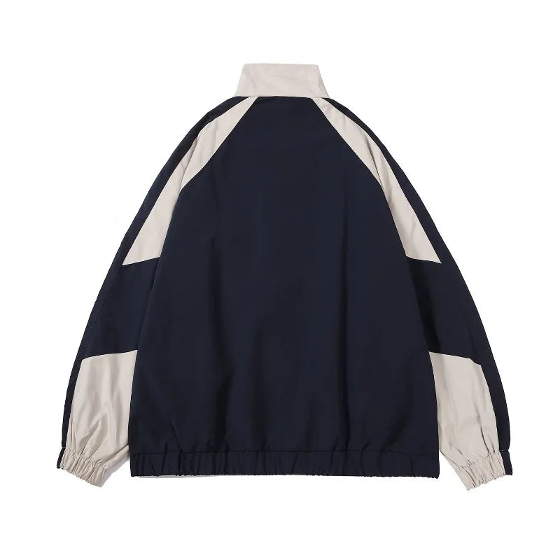 Hip Hop Varsity Jacket Men High Street Patchwork Color Black Windbreaker Coats Women Spring Autumn Thin Fashion College Jackets